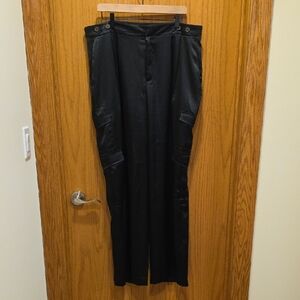 a new day Black Satin Straight Leg Pants